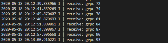localhost:8001 在 :8000 恢复后按新的轮询顺序继续接收请求(grpc 78、81……93)