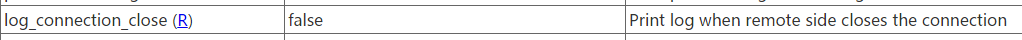 在浏览器中查看时 log_connection_close 的 (R) 下多了下划线,表示可点击进入修改页面