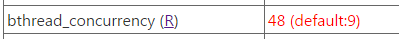 修改后 flags 页面显示 bthread_concurrency 已变为 48